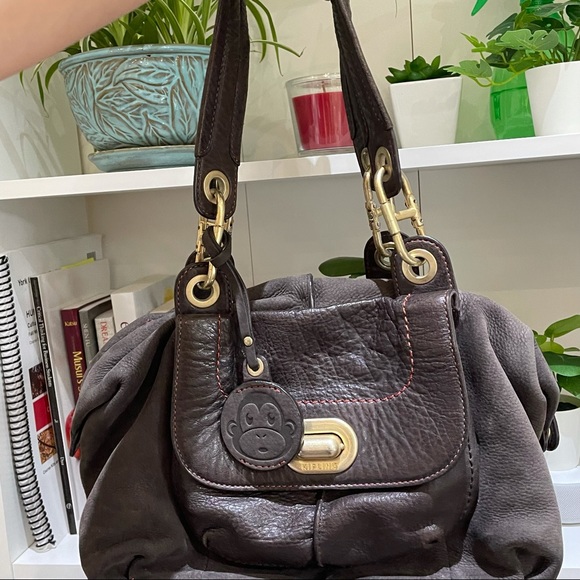 Brown Kipling ShoulderBag w golden hardware - Picture 8 of 9